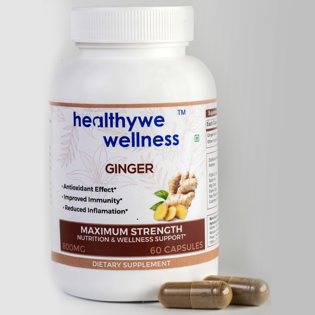 Ginger Capsules – 800mg | Natural Anti-Inflammatory & Immunity Booster
