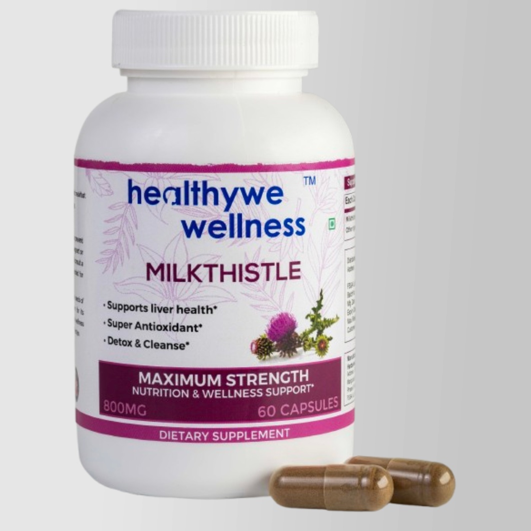 Milk Thistle Turmeric & Beetroot – Digestive & Immunity Support Formula | 60 Veg Capsules for Men & Women