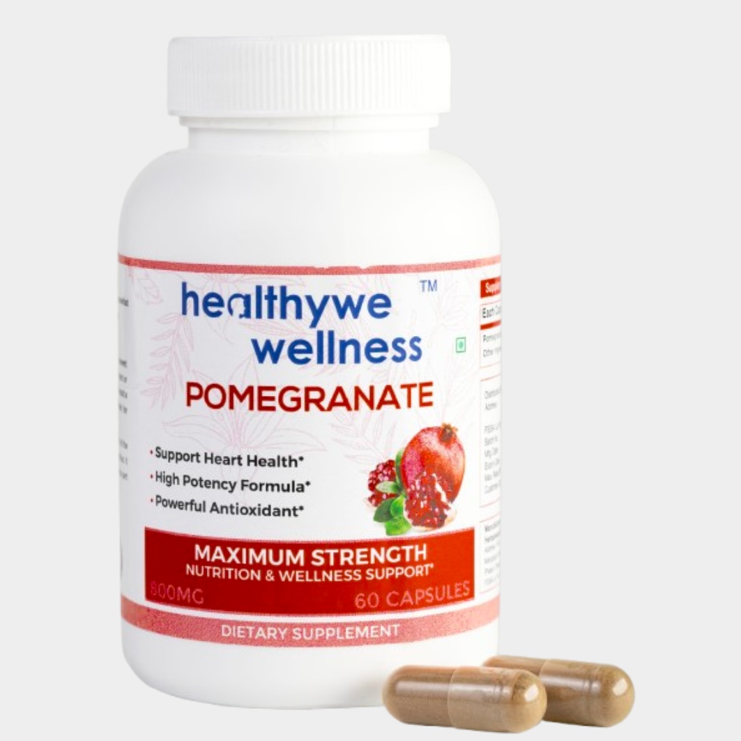 Pomegranate Pure 800mg – Heart Health & Circulatory Booster | 60 Veg Capsules
